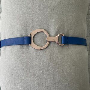 Blue Extendable Belt Silver Clasp Chico's